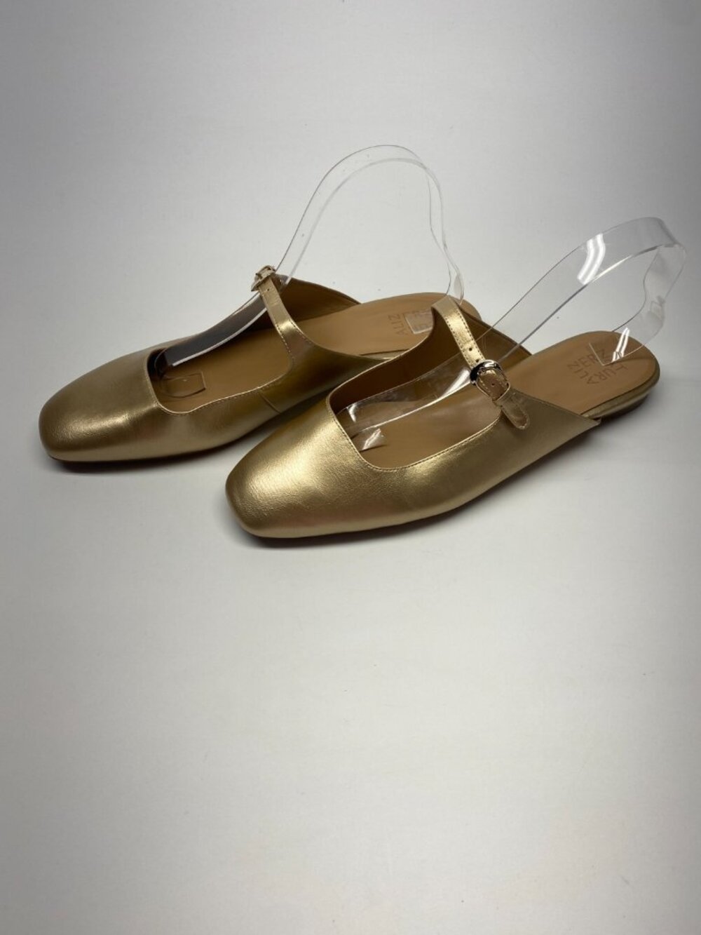 Naturalizer Womens Mary Jane Gold Slip On Flats Sz 12